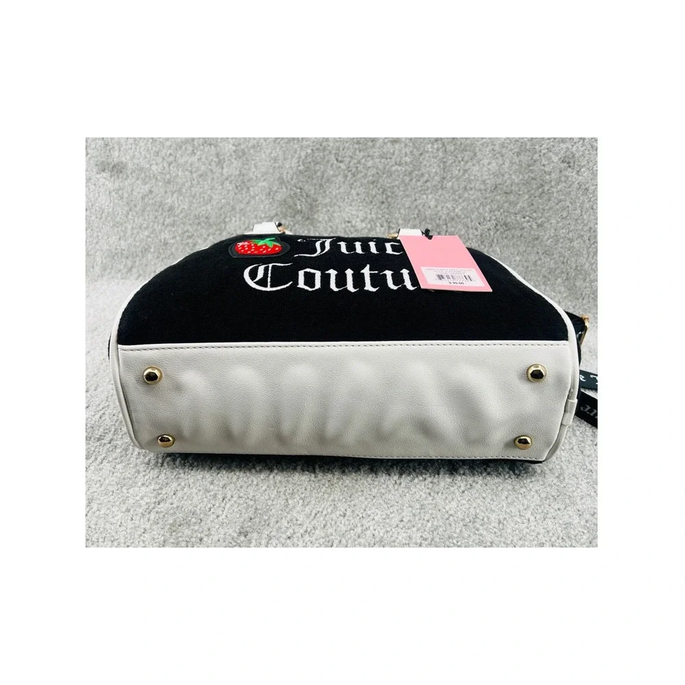 Juicy Couture Sweet N Juicy Apple Satchel‎ Strawberry Black Crossbody Bag NWT